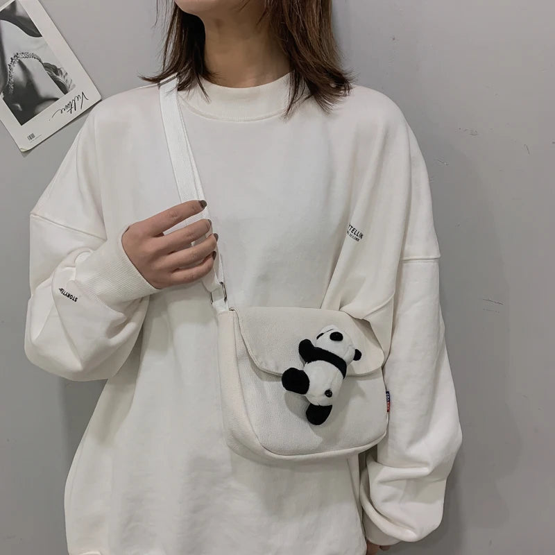 Female Small Bag Little Fresh Bread Casual Canvas Students Single Shoulder Bag