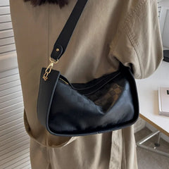 Women's Vintage Leather Shoulder Bag Plaid Crossbody Bag