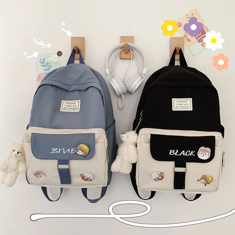 Female Student Harajuku Backpack Large Capacity Nylon School Bag
