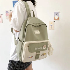 Female Student Harajuku Backpack Large Capacity Nylon School Bag