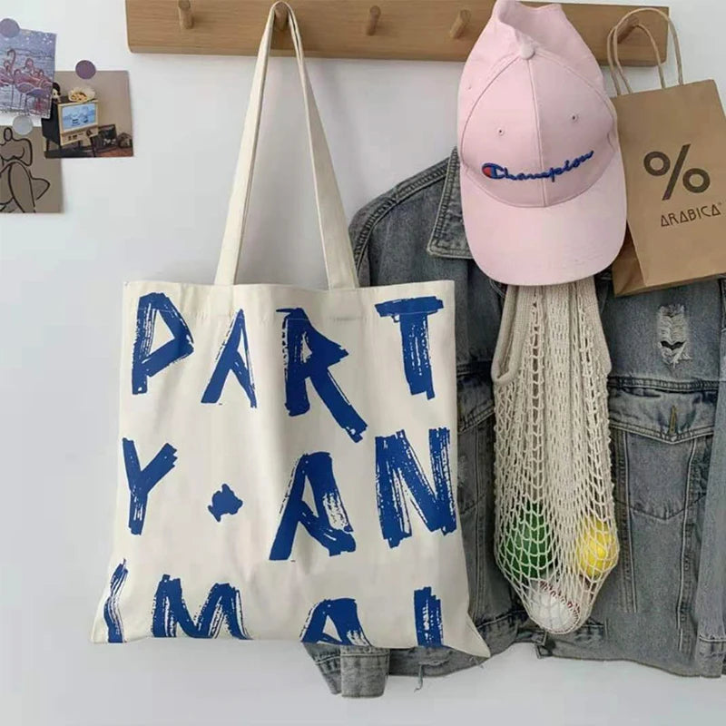 Female Student Portable Shoulder Canvas High-capacity Art School Shopping