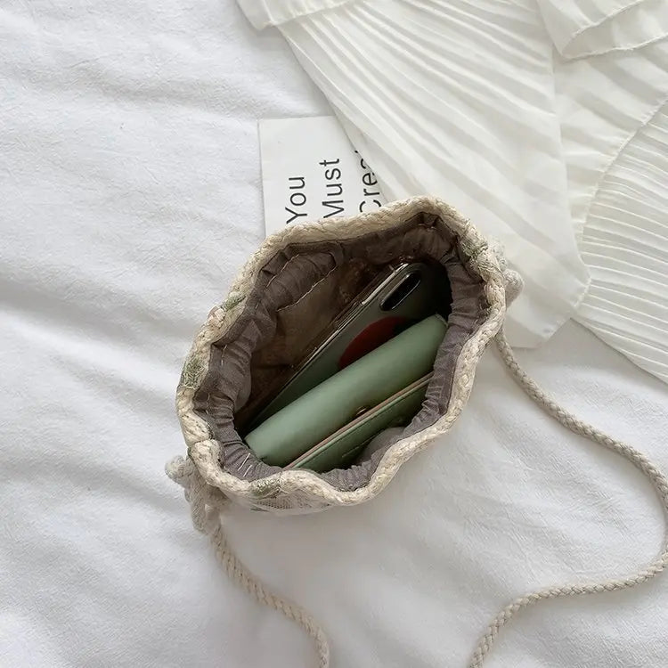Small Fresh Flower Shoulder Bags for Women