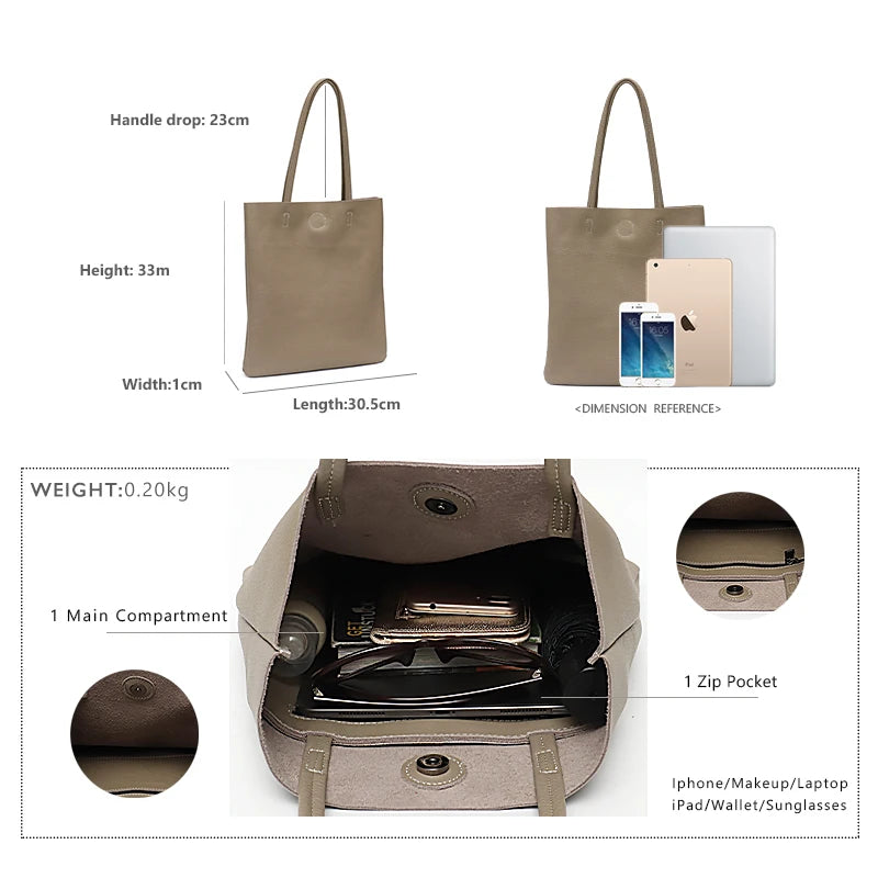 Genuine Leather Women's Totes Bag