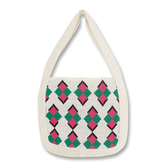 Vintage Crochet Slouchy Pouch Bag Soft Hobo Shoulder Bag