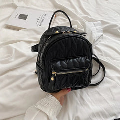 Women PU Leather Mini Backpack Teen Girls Bagpack Small Backpack