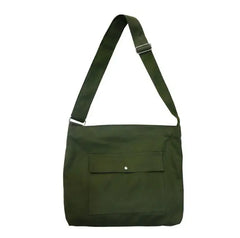 Large Capacity Canvas Crossbody Bag Solid Shoulder Bag Couple Canvas Bag