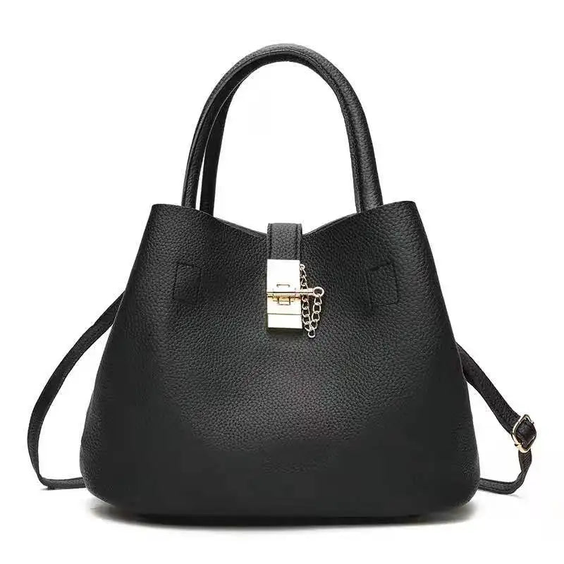 Women's PU Bucket Bag Single-shoulder Diagonal Bag