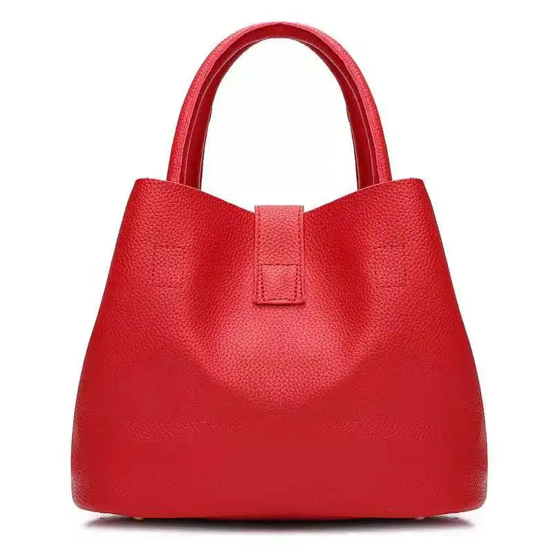 Women's PU Bucket Bag Single-shoulder Diagonal Bag