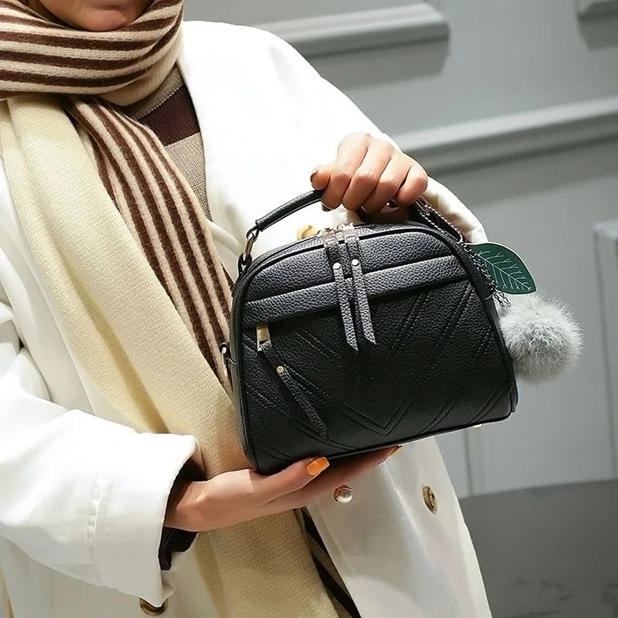 Women's Shoulder Bag Crossbody Handbag Travel Hairball Bag