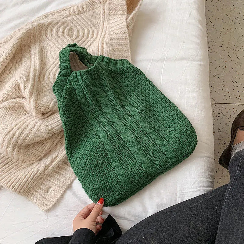 Women's Large Capacity Crochet Weave Shoulder Bag
