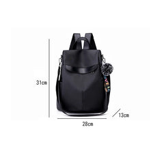 Khaki Waterproof Oxford Cloth Backpack for Women