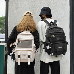 Waterproof Nylon School Backpack For Girls Women Travel Backpack