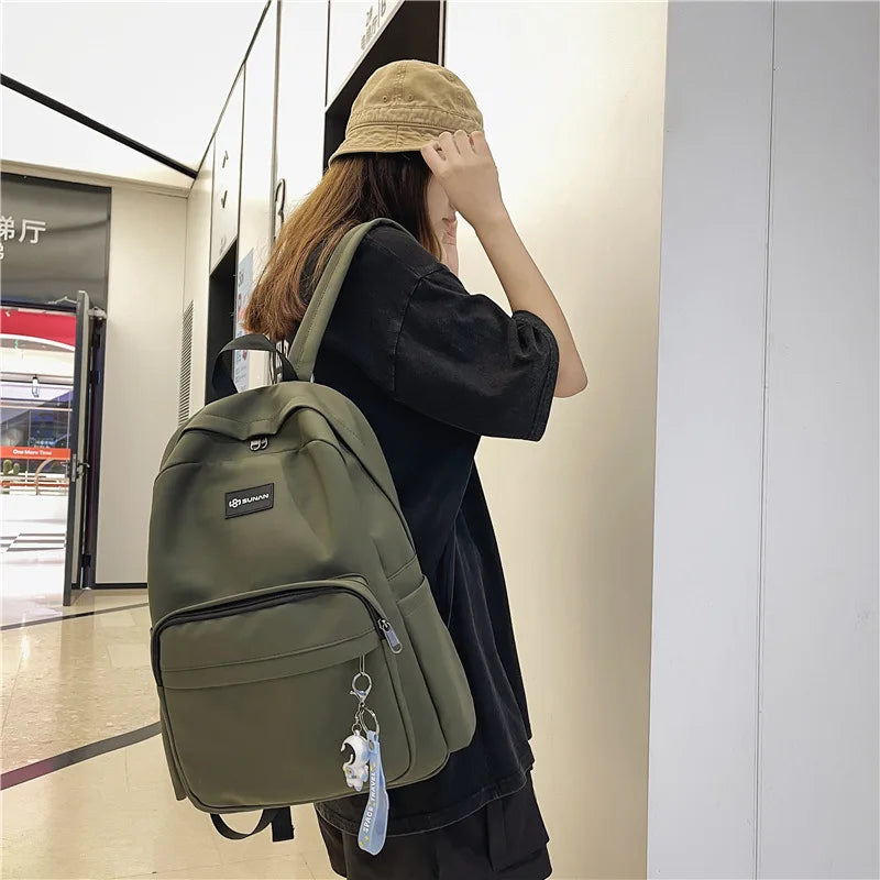 Men's Army Green Laptop Backpack for College Students