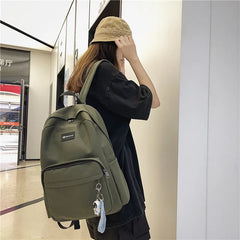 Men's Army Green Laptop Backpack for College Students