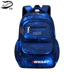Boys Waterproof Nylon School Backpack