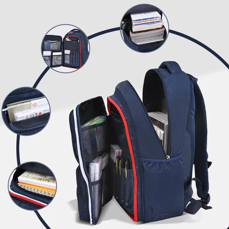 Boys School Backpack Waterproof Large Capacity Bag