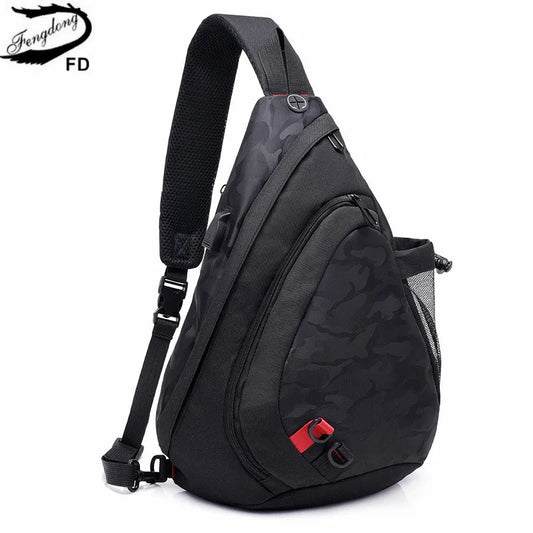 Camouflage Sling Chest Bag Waterproof Small Crossbody Bag
