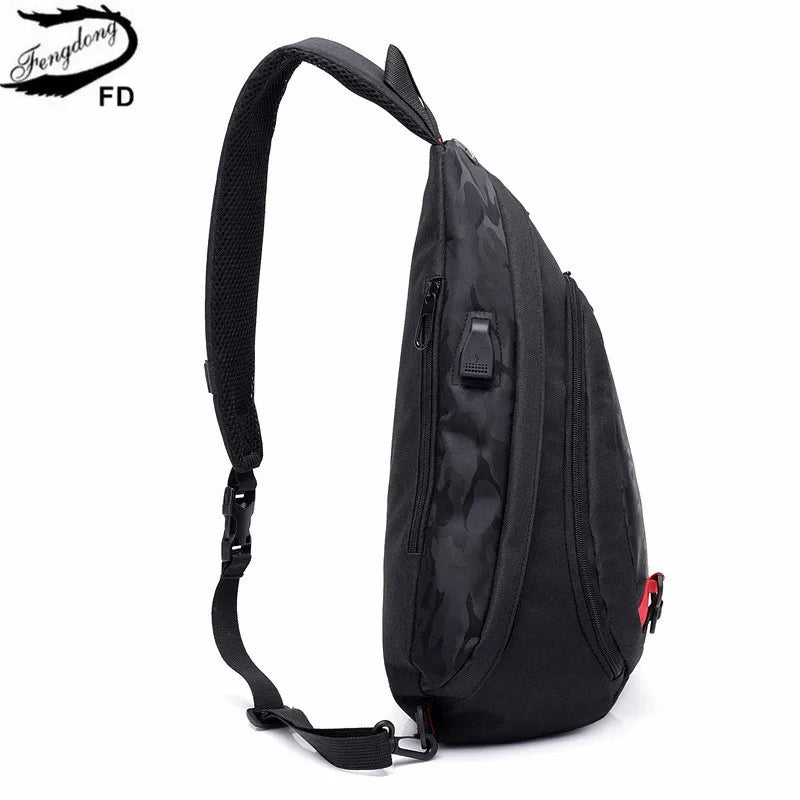 Camouflage Sling Chest Bag Waterproof Small Crossbody Bag