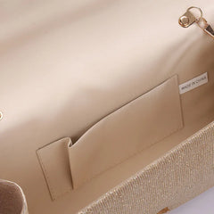 Fengting Sequined Envelope Clutch Evening Bag with Chain Strap