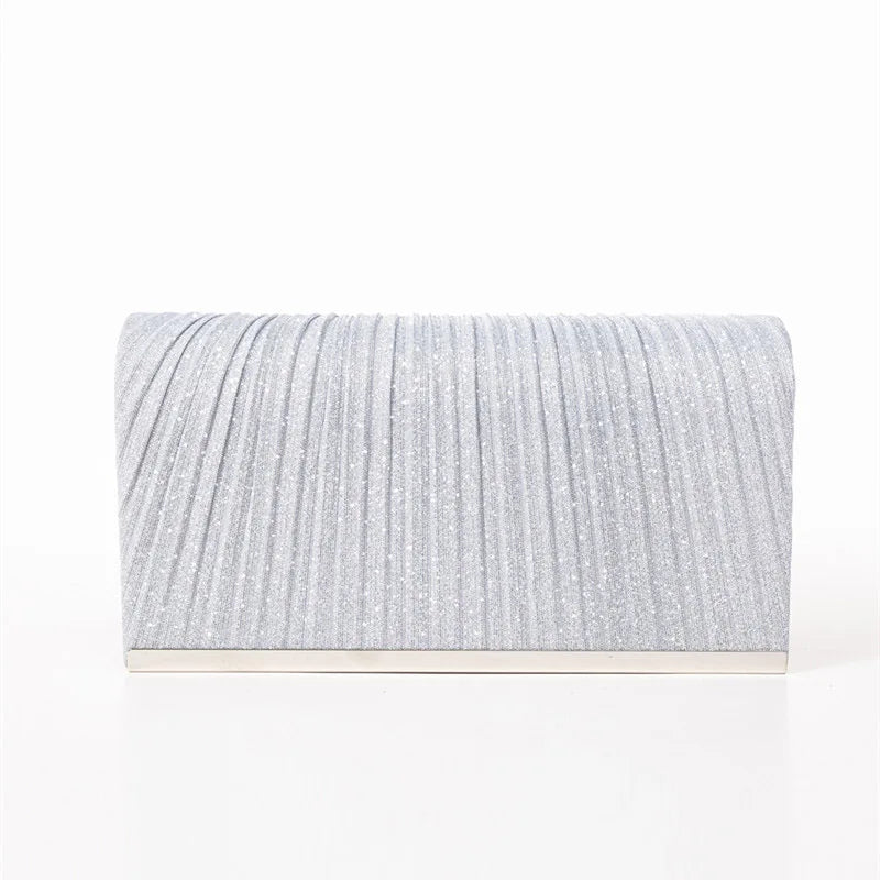Fengting Sequined Envelope Clutch Evening Bag with Chain Strap