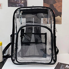 Clear Security Backpack PVC Waterproof Adjustable Straps