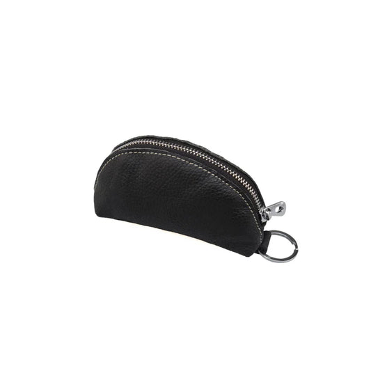 Leather Key Covers Vintage Zipper Key Case Unisex Key Holder