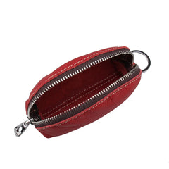 Leather Key Covers Vintage Zipper Key Case Unisex Key Holder