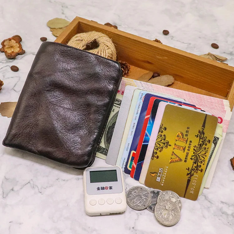 Vintage Leather Wallet Cardholder Purse