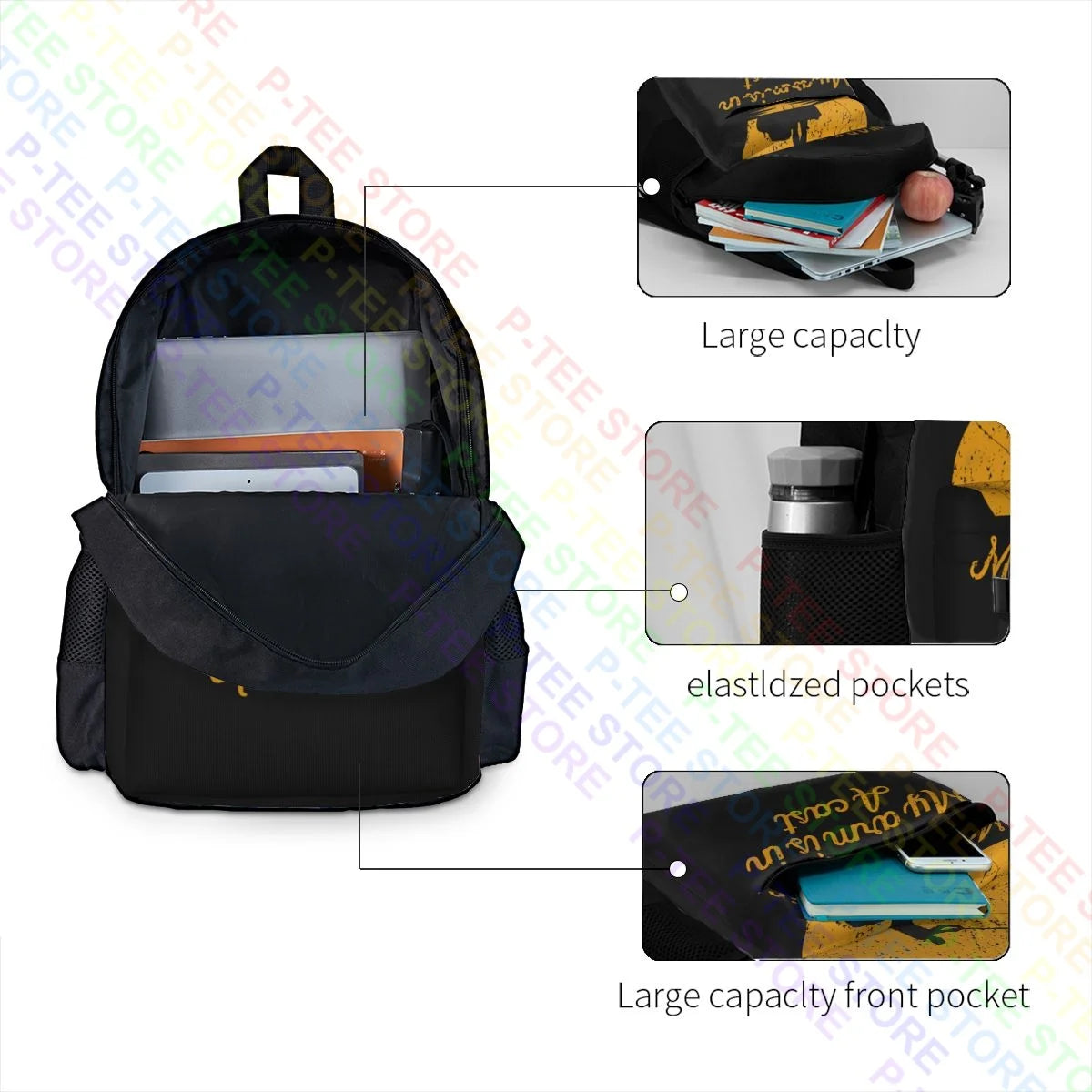 Large Capacity Multi-function Backpack for Fishing with Arm Cast