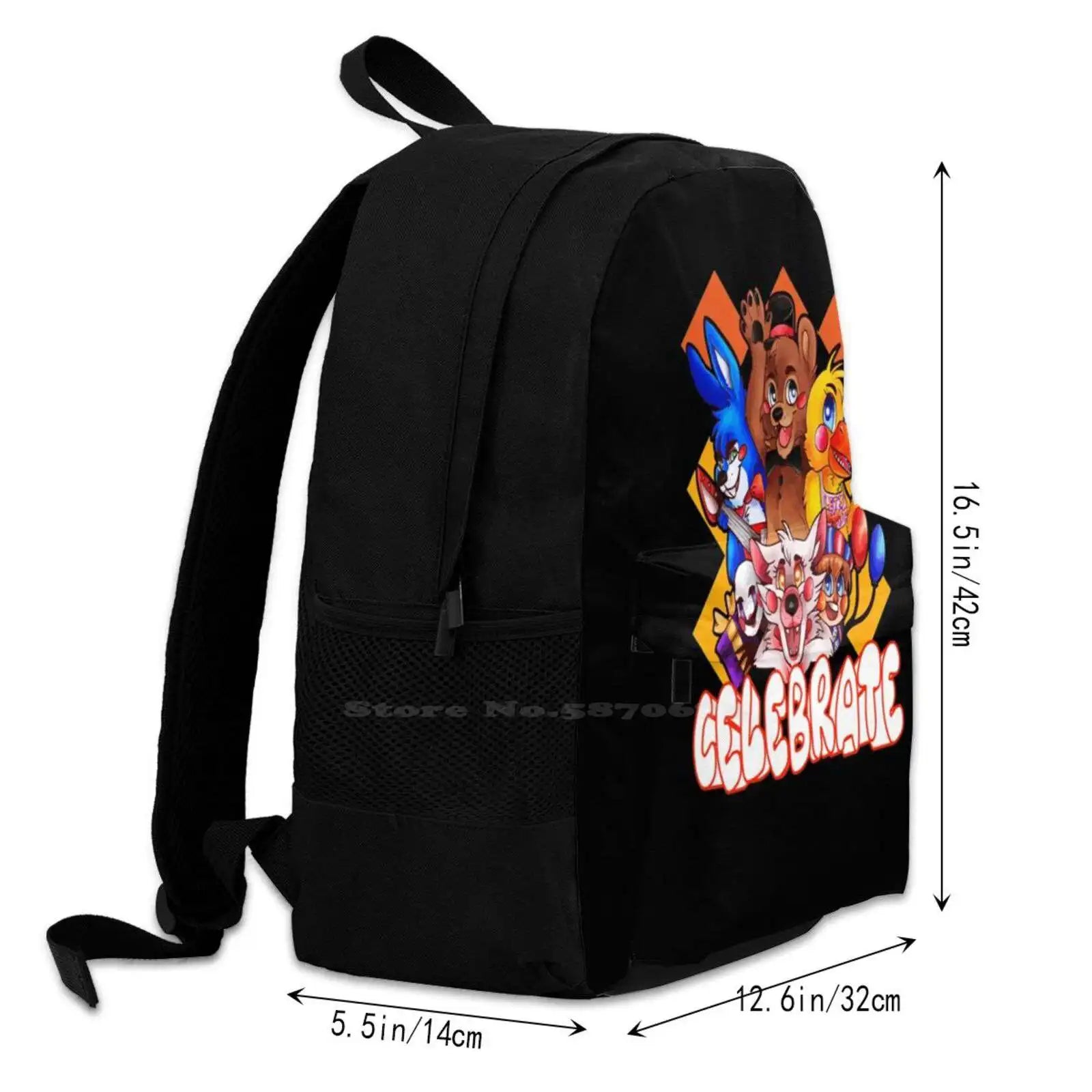 Five Nights At S Celebrate Backpack for Men Women Teens Girls
