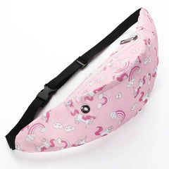 Flamingo Outdoor Waist Bag Colorful Cartoon Hiking Beltbag