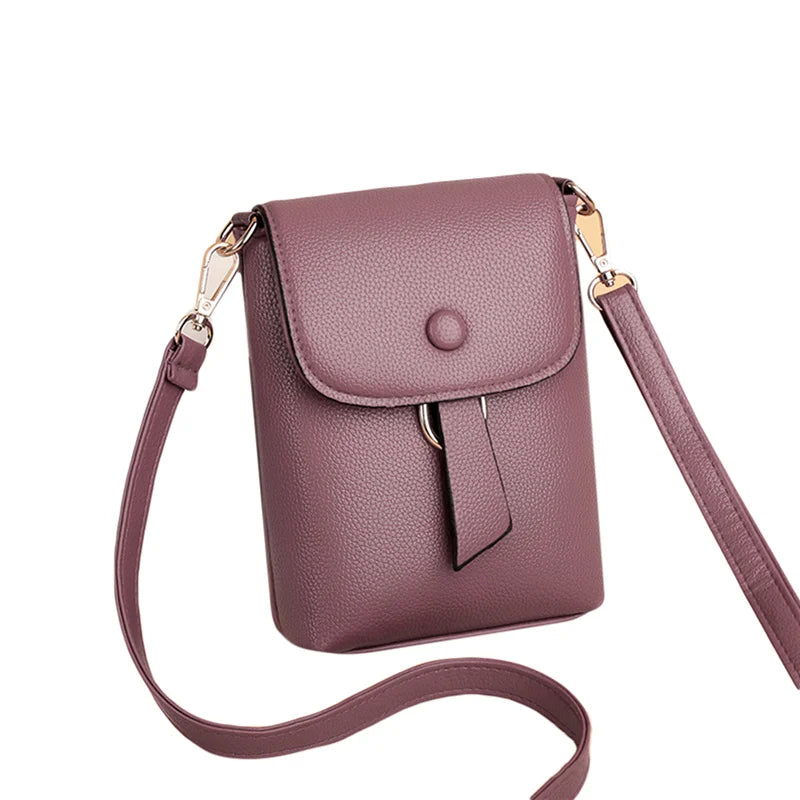 Mini PU Leather Flap Crossbody Bag for Girls
