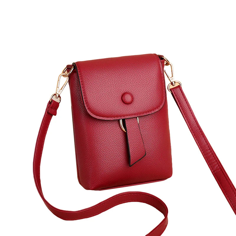 Mini PU Leather Shoulder Bag for Women Crossbody Phone Purse Handbag
