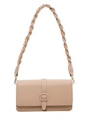 Solid PU Leather Crossbody Shoulder Bag for Women