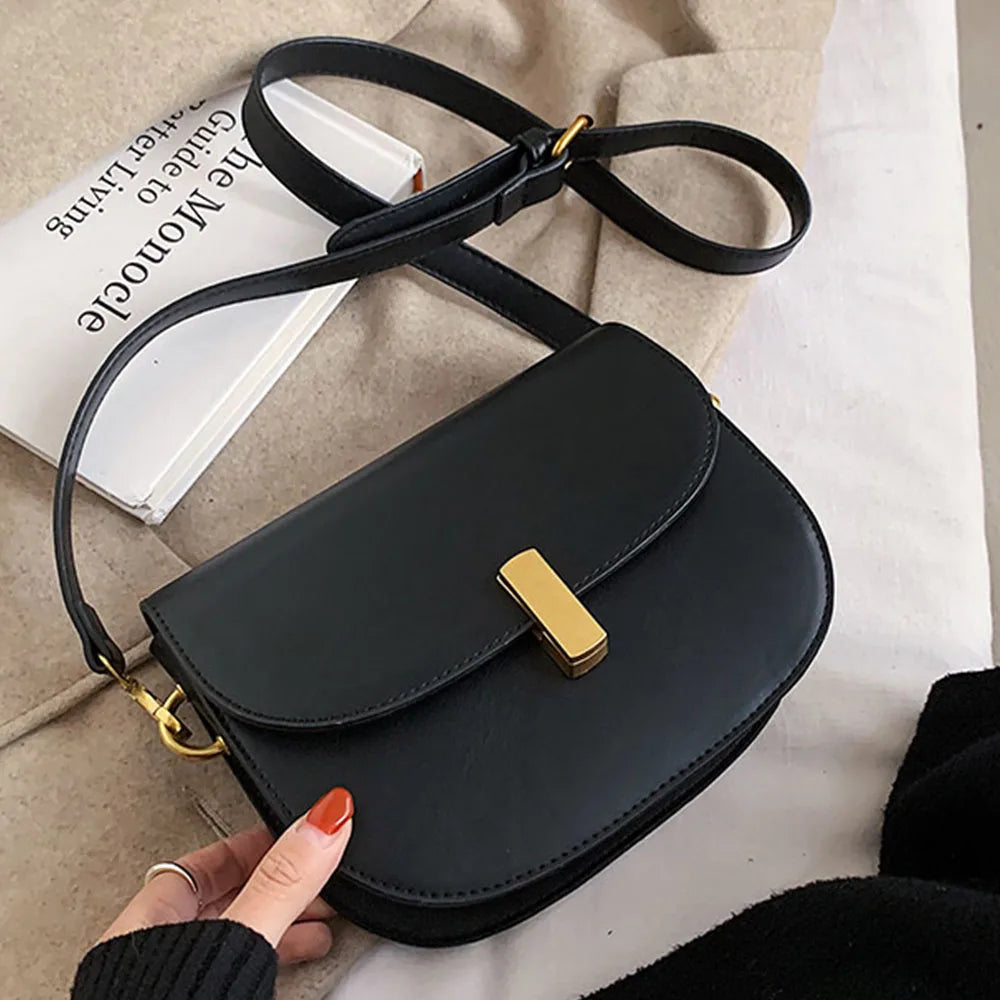 Women Leather Messenger Bag Mini Shoulder Handbag