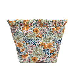 Floral Border Mini Lining Colorful Print Inner Zipper Pocket O bag insert