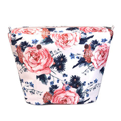 Floral Border Lining Zipper Pocket For OBag Mini Insert