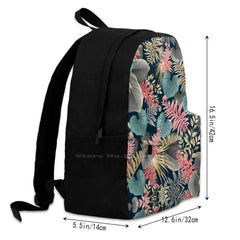 Floral Patterns Teen College Student Backpack Laptop Travel Bags