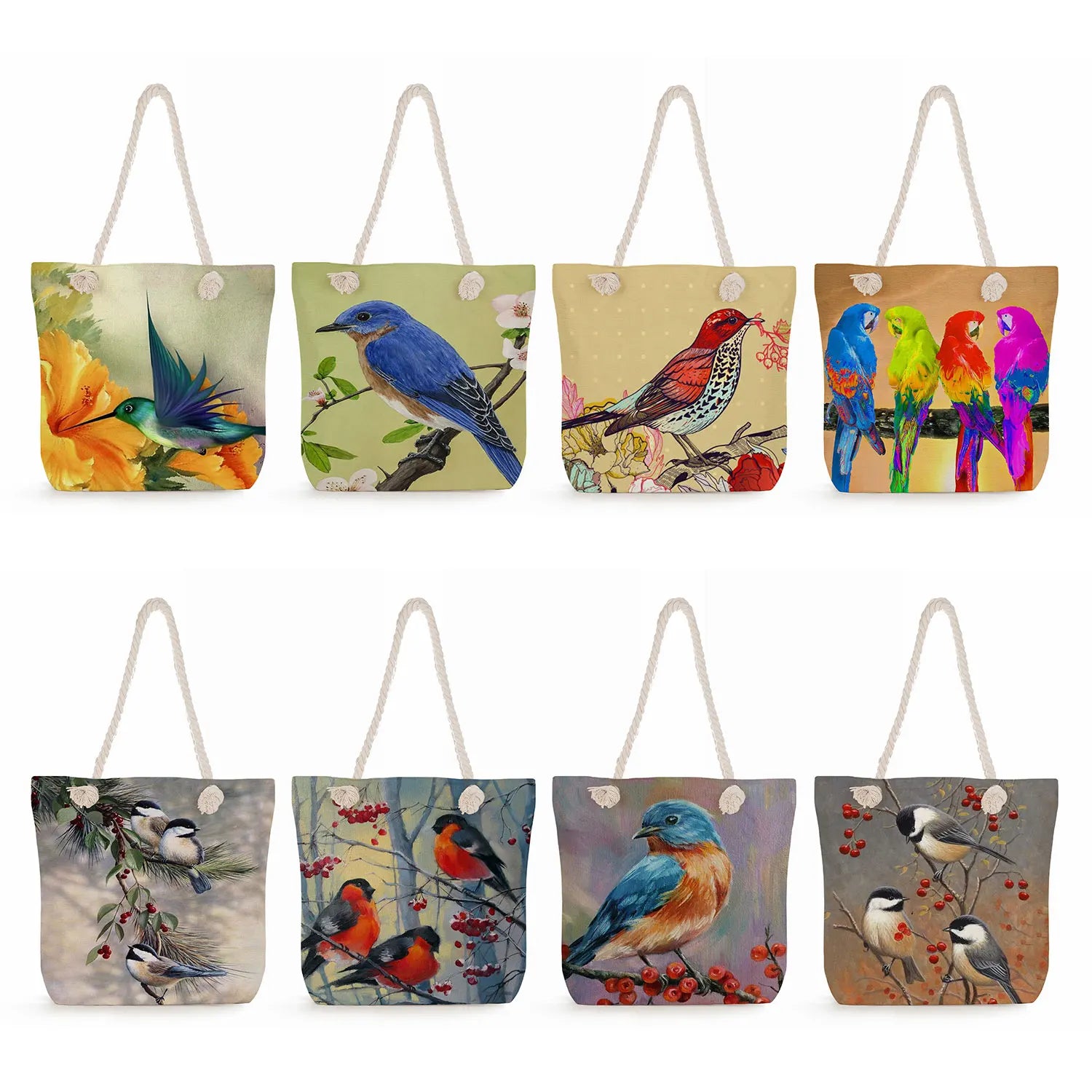 Floral Print Beach Bags High Capacity Handbags Tote Bags
