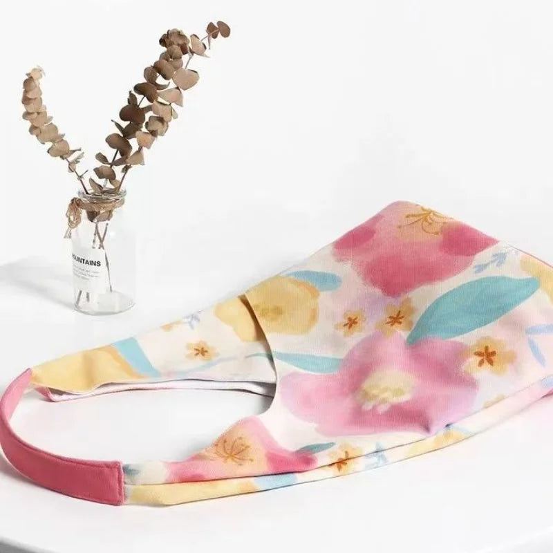 Floral Shoulder Bag Women Casual Tote Canvas Handbag Large Capacity