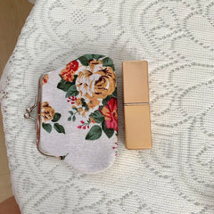 Vintage Floral Canvas Coin Purse Mini Wallet