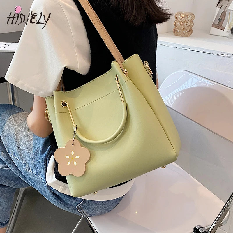 Flower Ladies Handbag Large Capacity Shoulder Bag