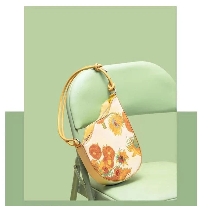 Flower Printing Women's Shoulder Bag Gothic Handbags Mini Lipstick