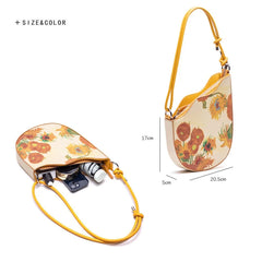 Flower Printing Women's Shoulder Bag Gothic Handbags Mini Lipstick