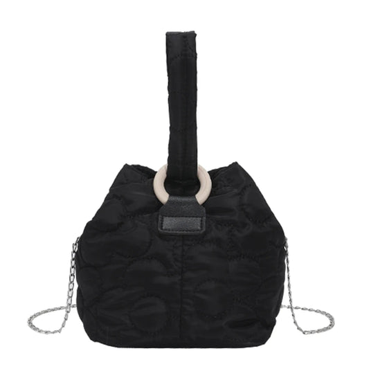 Flower Quilted Ladies Handbag Chain Commute Bag Soft Embroidered