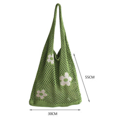 Flower Reusable Shopping Bags Portable Net Bag Fruit Vegetable Storage