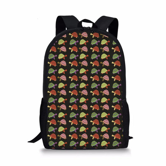 Flower Turtle Printing Women Backpack Girls School Bags Laptop mochila