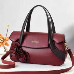 Flower Handbag Retro Large-Capacity Western Shoulder Bag