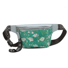 Flower Pattern Waist Bags Leather Fanny Pack Female Belt Bag