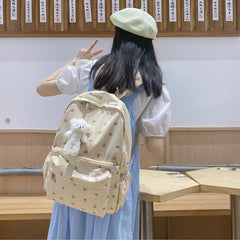 Flower & Bear Pendant Backpack